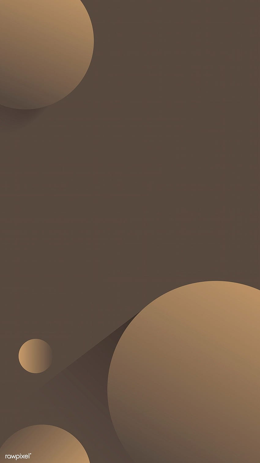 Vektor latar belakang abstrak coklat bulat, iphone coklat wallpaper ponsel HD