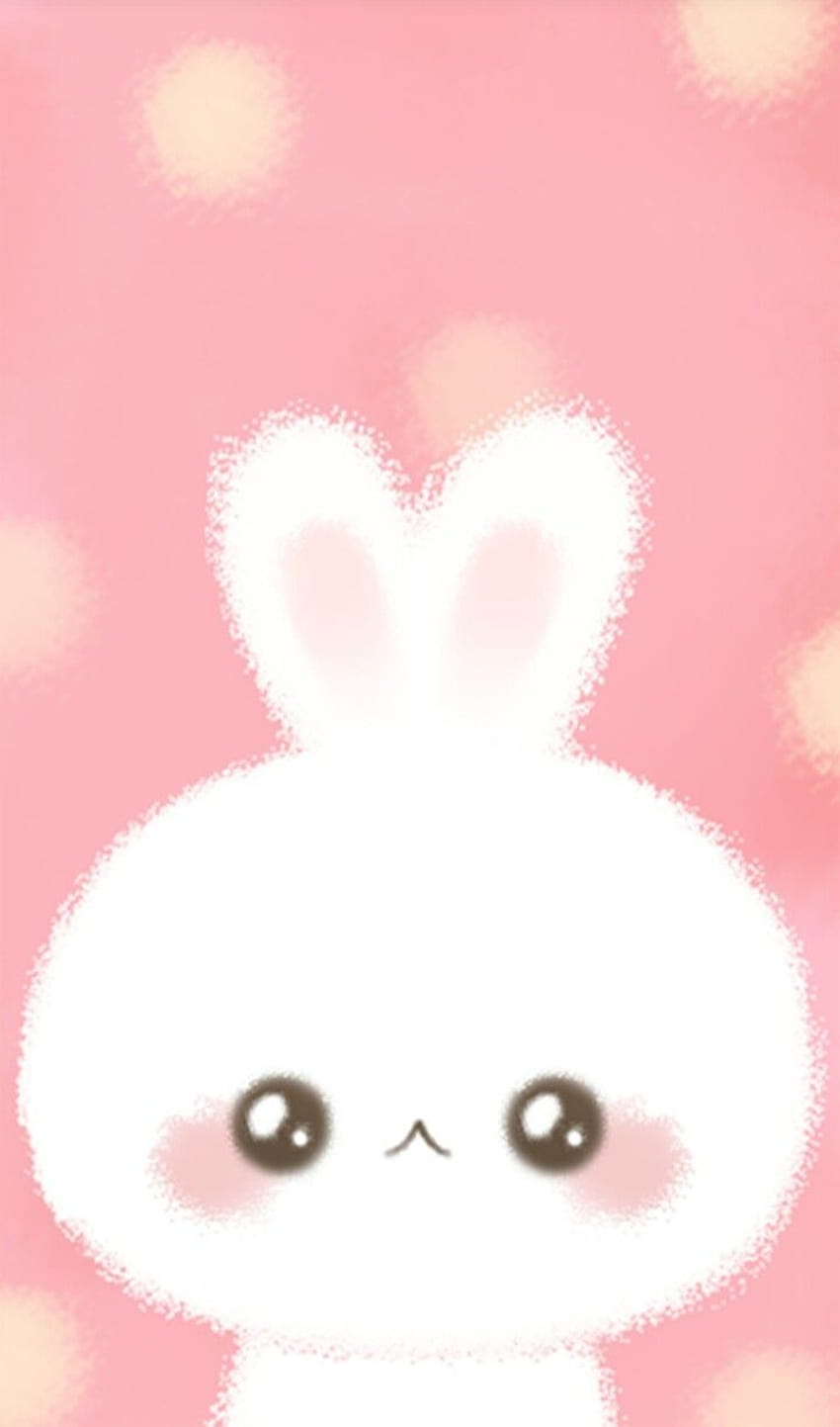 animals, art, background, beautiful, beauty, bunny, cartoon, cute kawaii bunny HD phone wallpaper