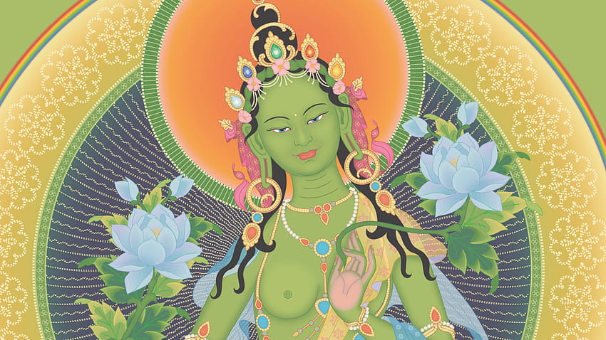 Preciosa oportunidad para conectarme con mi gurú Zasep Tulku Rinpoche – Green Tara – David Michie fondo de pantalla
