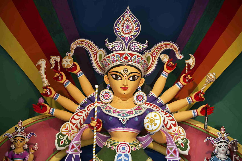 คุณสมบัติ: 25 แห่ง Durga Puja ในโกลกาตา, durga murti วอลล์เปเปอร์ HD