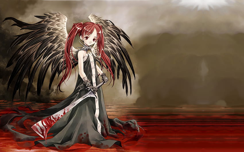 540 Sangre, chica anime de sangre suicida fondo de pantalla