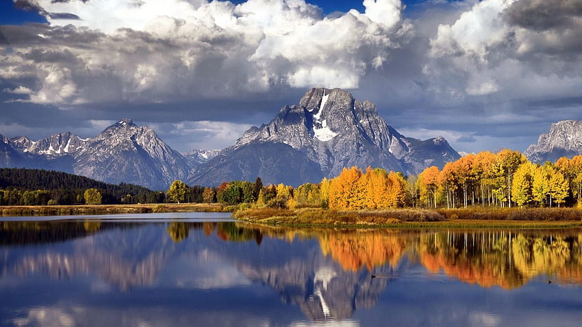 Nature , Lakes, Landscape , Rivers, autumn reflections HD wallpaper