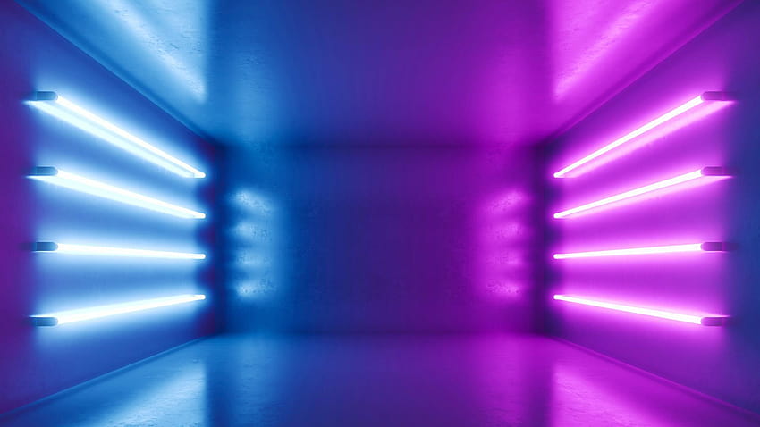 interior abstracto de la habitación con neón violeta azul completo [1920x1080]: r /, azul neón y púrpura fondo de pantalla