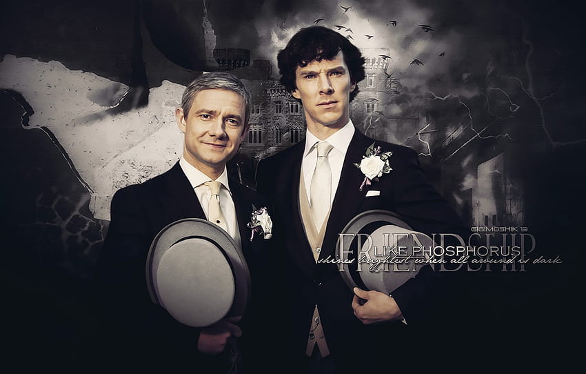 Sherlock Holmes, John, Martin man, Benedict Cumberbatch, Benedict Cumberbatch, Sherlock, Sherlock, Sherlock BBC, Sherlock Holmes, John Watson, Sherlock Sfondo HD