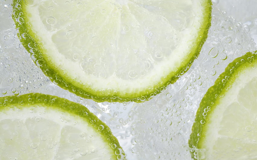 Lime Slices, green lemon HD wallpaper