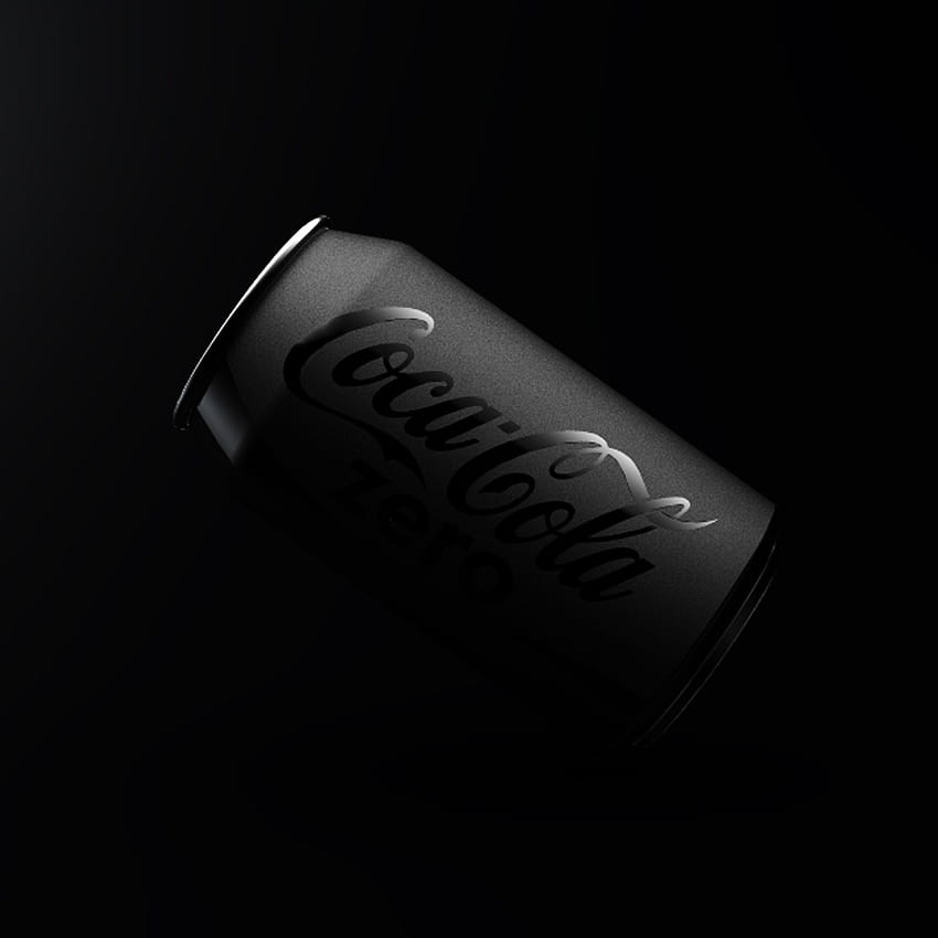 Coke a Cola Black, matowa czarna puszka coli Tapeta na telefon HD