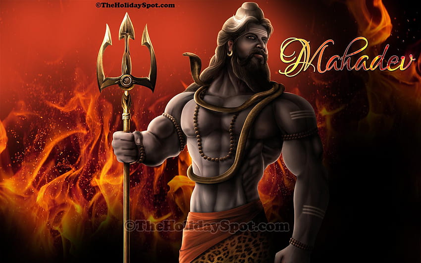 Lord Shiva In Rudra Avatar Animowany, mahadev ciemny laptop Tapeta HD