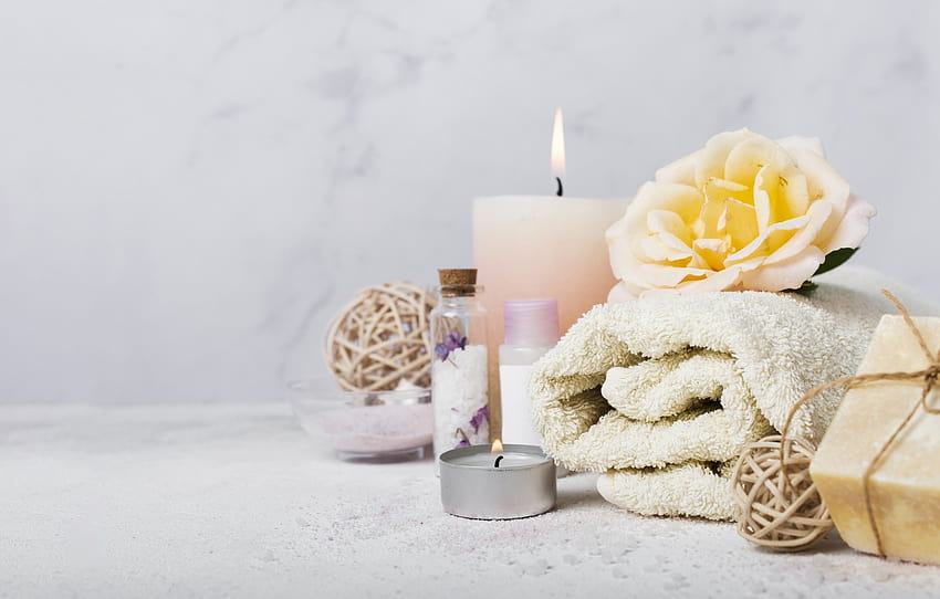 flower towel candles soap Spa aroma oil for [1332x850] for your , Mobile & Tablet, aromatic HD wallpaper