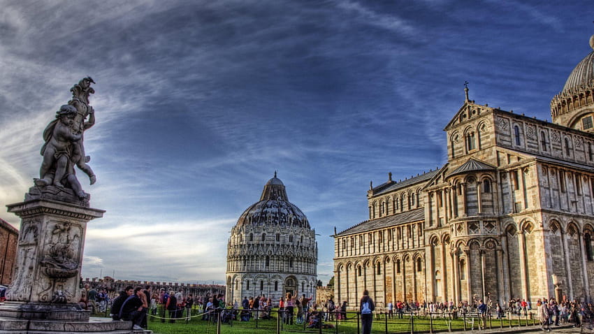 1920x x Torre inclinada de Pisa fondo de pantalla