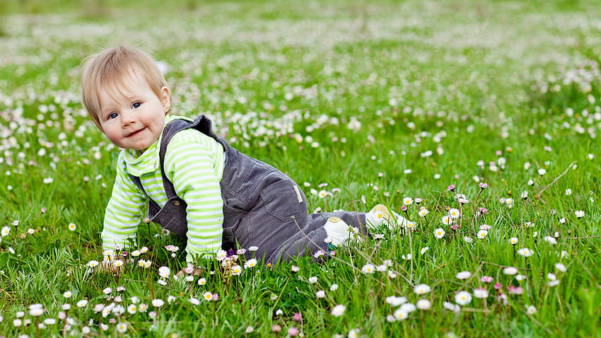 : child, children, happy, play, cute, Joy, garden, grass, flowers 5484x3084, children playing HD wallpaper