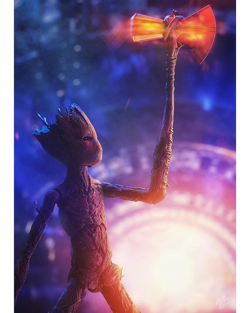 may contain: plant, groot with stormbreaker HD phone wallpaper