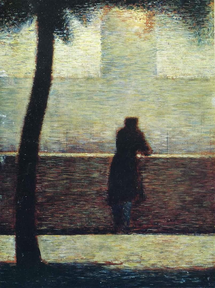 Man Leaning on a Parapet, georges seurat HD phone wallpaper