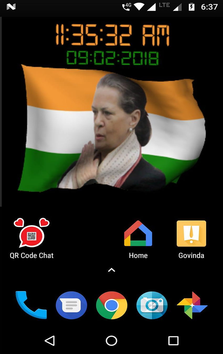 Sonia Gandhi Flag na żywo, kongres Tapeta na telefon HD