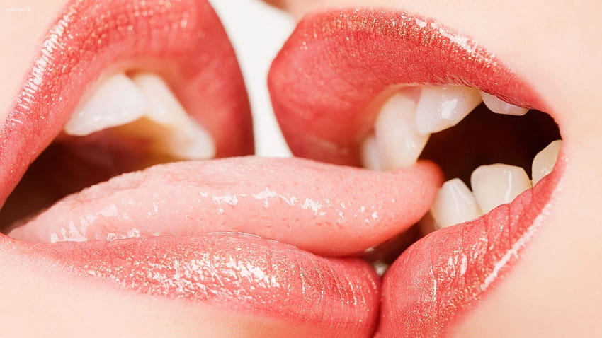 Lip Kisses Group, baiser romantique sur les lèvres Fond d'écran HD