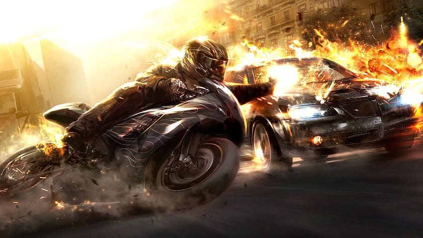bike accident, motorcycle crashes HD wallpaper