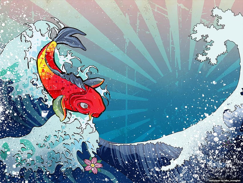 Japanese Fish, fish art HD wallpaper