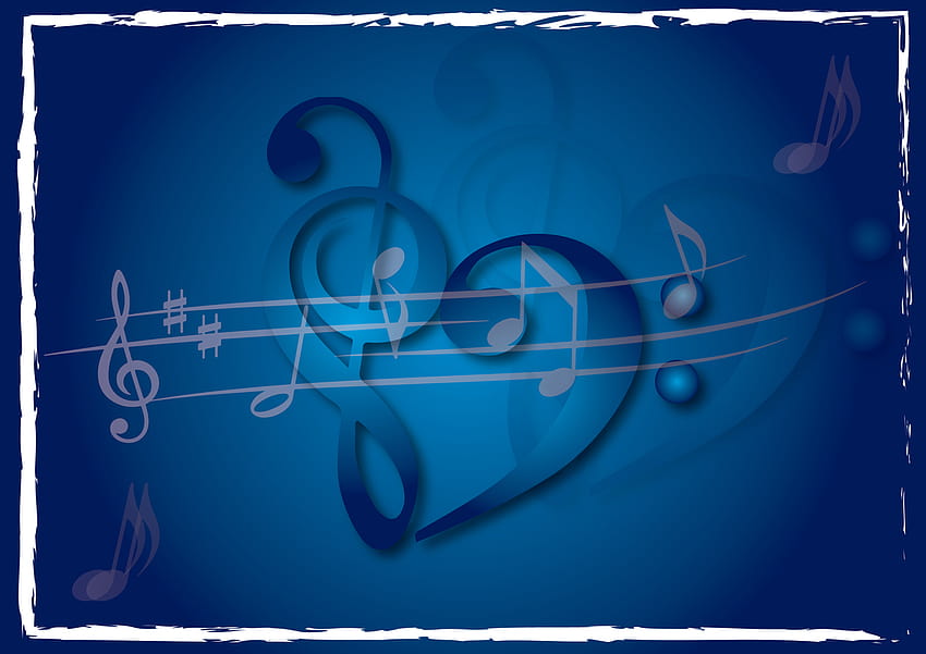 treble clef bass clef heart HD wallpaper