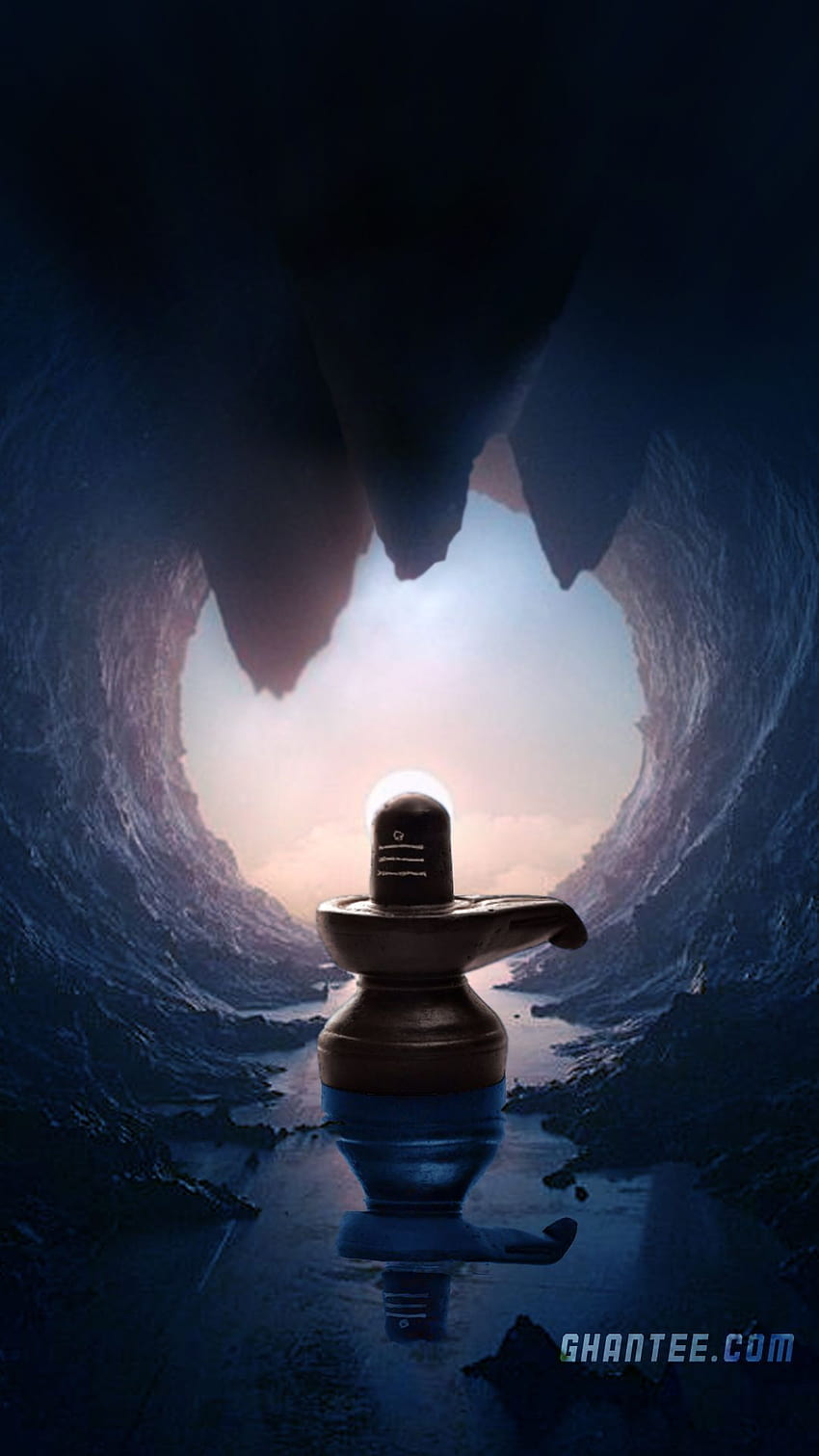 โทรศัพท์ตอนเช้าแบบย้อนแสง Mahadev shivling วอลล์เปเปอร์โทรศัพท์ HD