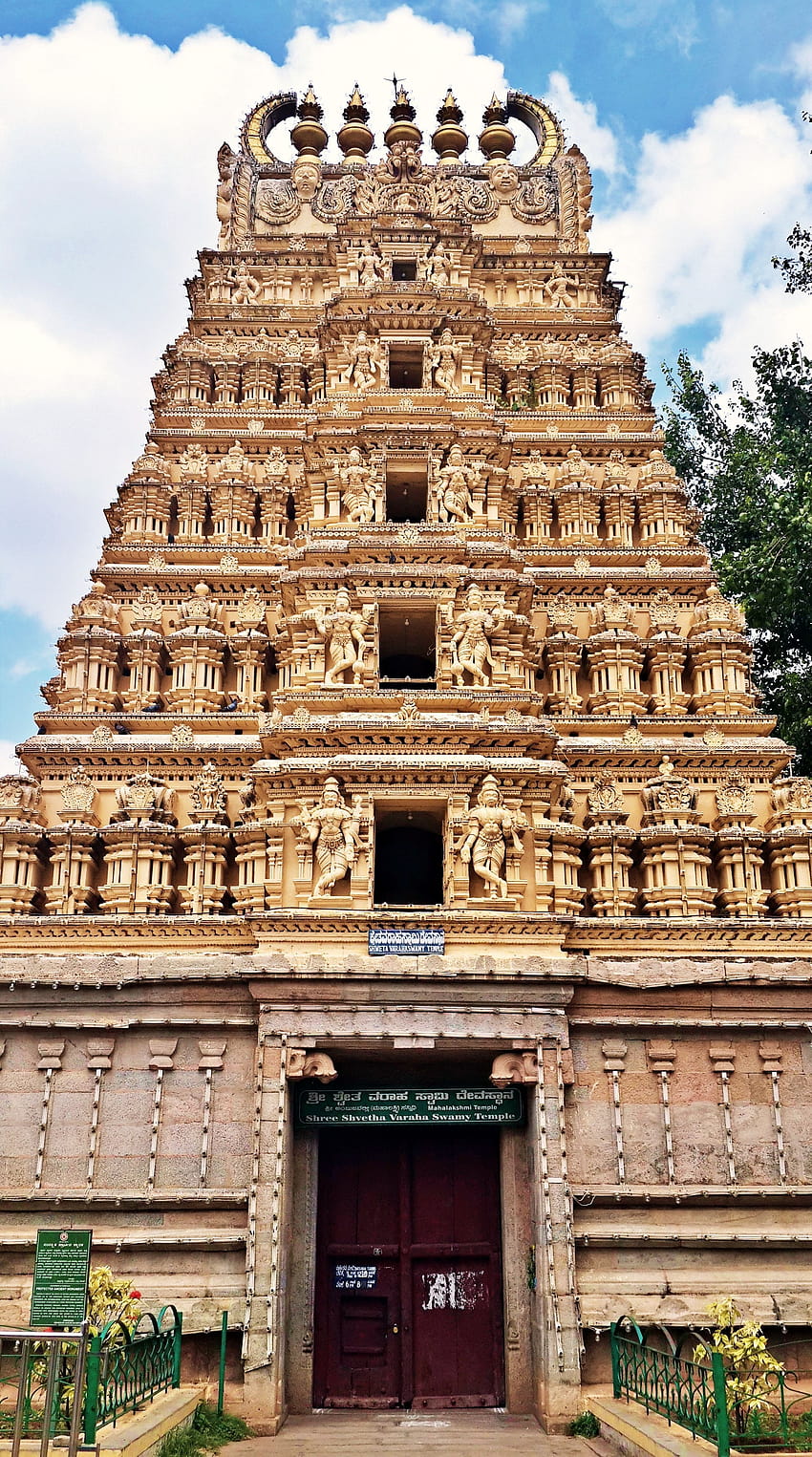 Diseño del templo hindú, templo tamil nadu fondo de pantalla del teléfono