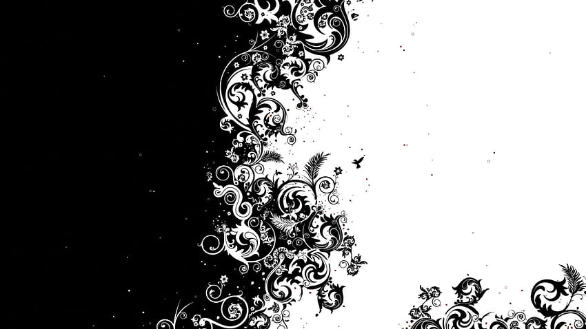 Black And White Split, half screen HD wallpaper | Pxfuel