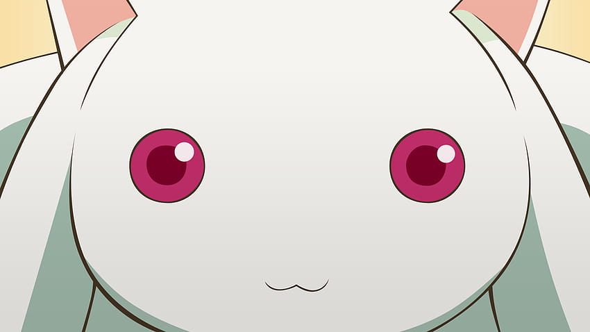 Red eyes Mahou Shoujo Madoka Magica anime Kyubey HD wallpaper