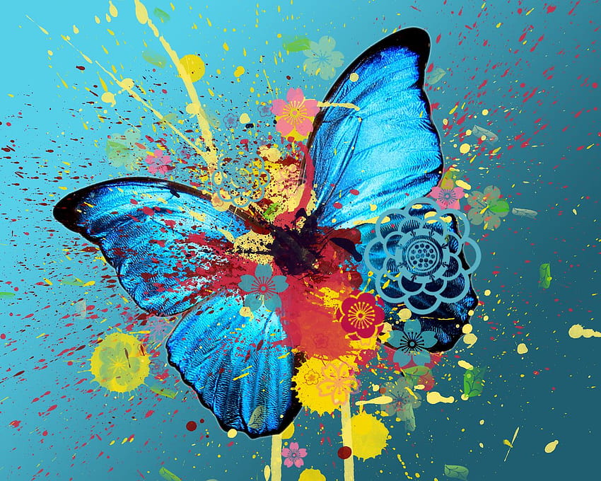 For > Butterfly Backgrounds For, blue butterflies HD wallpaper