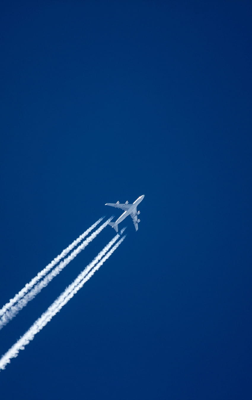 aircraft, sky, smoke trails, minimal 840x1336 , iphone 5, iphone 5s, iphone 5c, ipod touch, 840x1336 , background, 7657, aircraft iphone HD phone wallpaper