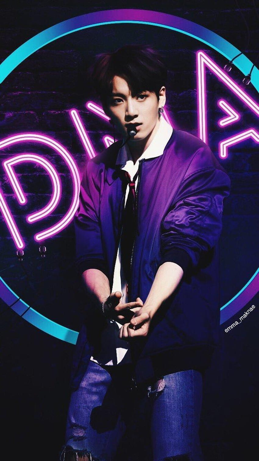 Jungkook Purple, dna bts HD phone wallpaper