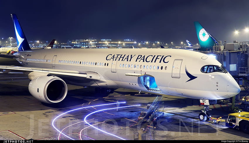 Cathay Pacific Airbus A350 HD тапет
