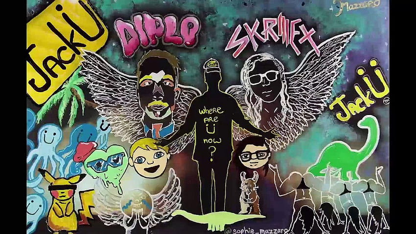 Skrillex et Diplo, Skrillex et Justin Bieber Fond d'écran HD