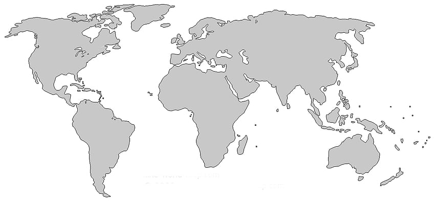 Blank White Group, outline map of world HD wallpaper