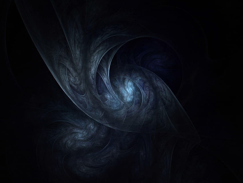 fractal texture dark web abstract nether world abyss blue grey light, dark gray background texture HD wallpaper