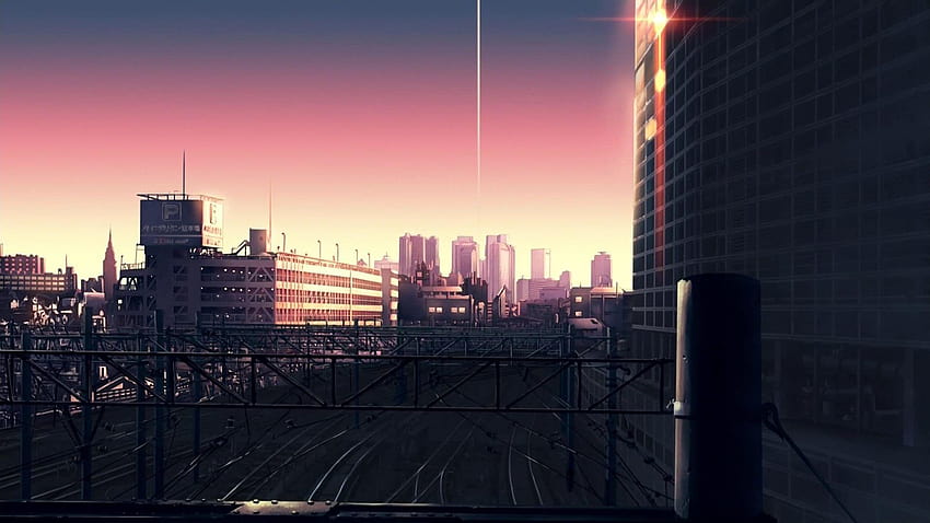 Anime Rooftops Building Night posted by John Cunningham, anime rooftop city HD wallpaper