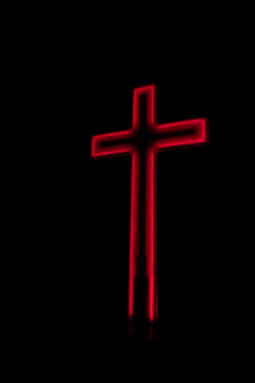 Neonkreuz, ästhetisches Kreuz HD-Handy-Hintergrundbild