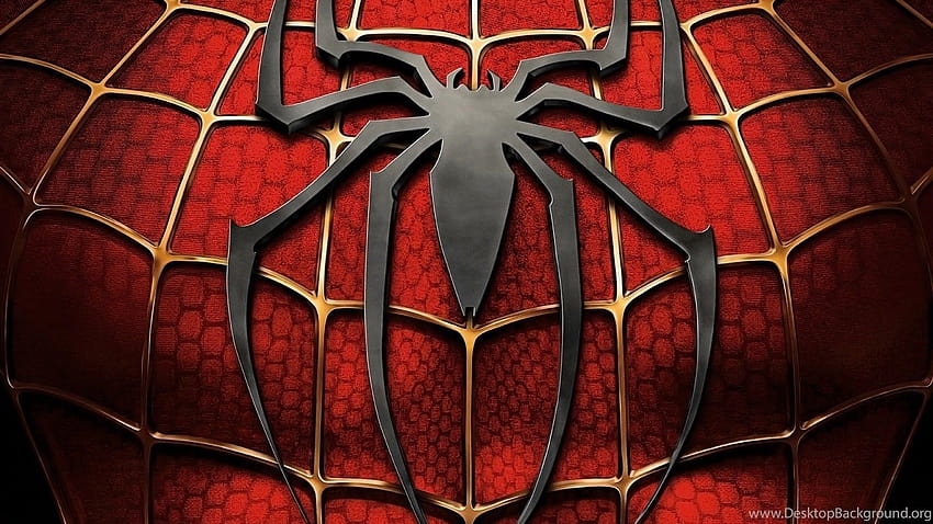 Spider-Man Czerwony Spiderman Logo Sieć 1600x900, sieć Spider-Man Tapeta HD