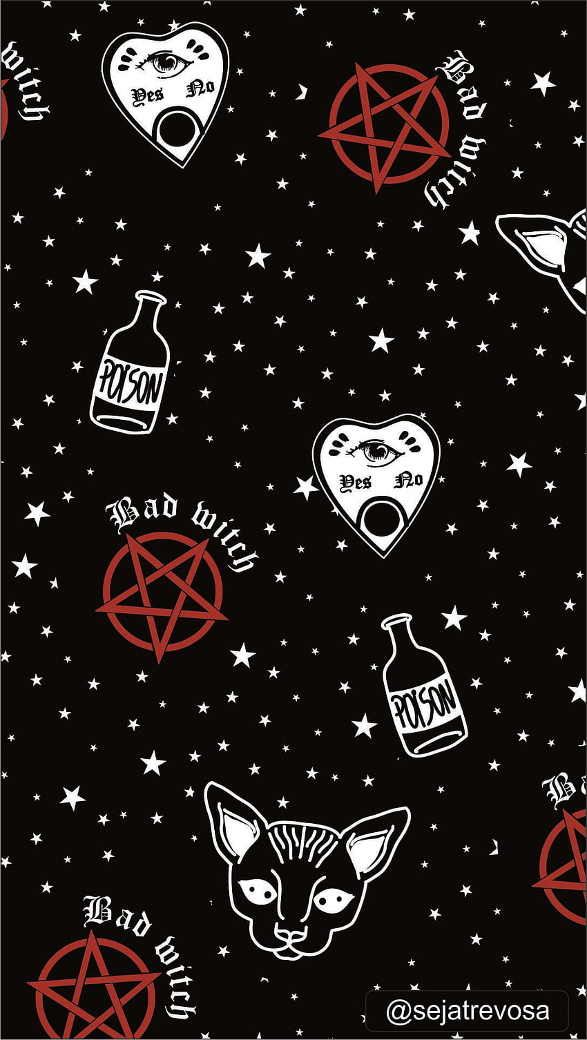Bad Witch Witch Halloween iphone Iphone [1088x1928] for your , Mobile & Tablet, black and white aesthetic halloween HD phone wallpaper