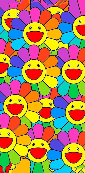 Smiley  Flower Smiley cute doodle drawing gradient happiness smile  trippy HD phone wallpaper  Peakpx