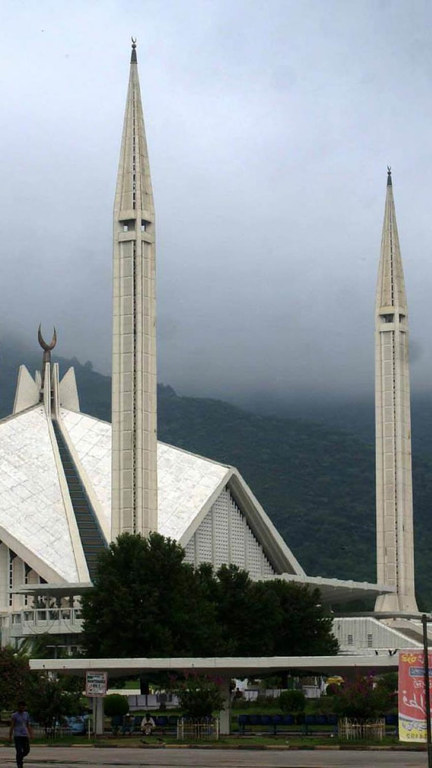 Meczet Fajsala, Islamabad, Pakistan. Druga najpiękniejsza stolica świata Tapeta na telefon HD