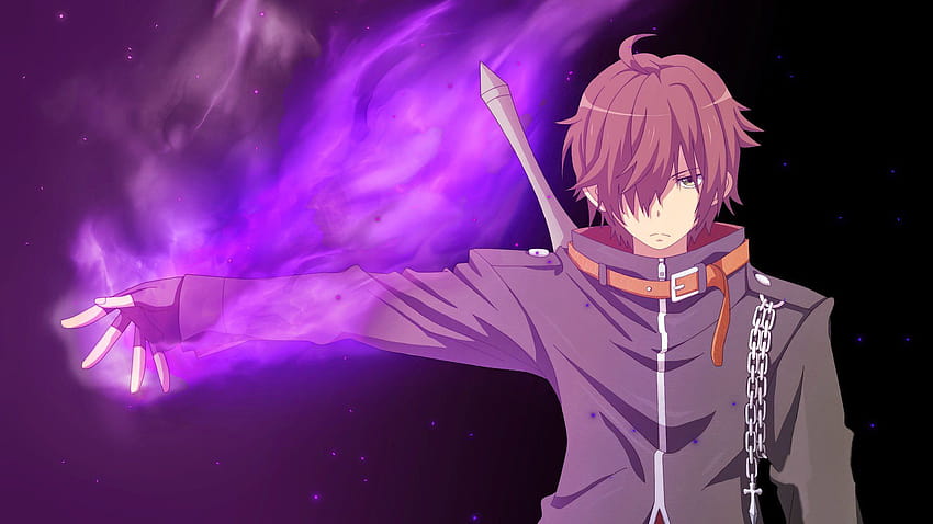 Apa pendapat saya tentang Purple Flame/Violet Flame: 1/2 Dark 1/2 Fire, anime boy ungu Wallpaper HD