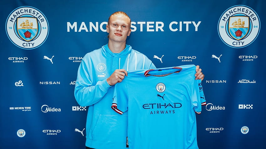 La febbre di Erling Haaland aumenta mentre il Manchester City annuncia la firma, halaand 2022 Sfondo HD