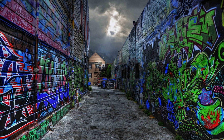 Graffiti paint urban wall HD wallpaper
