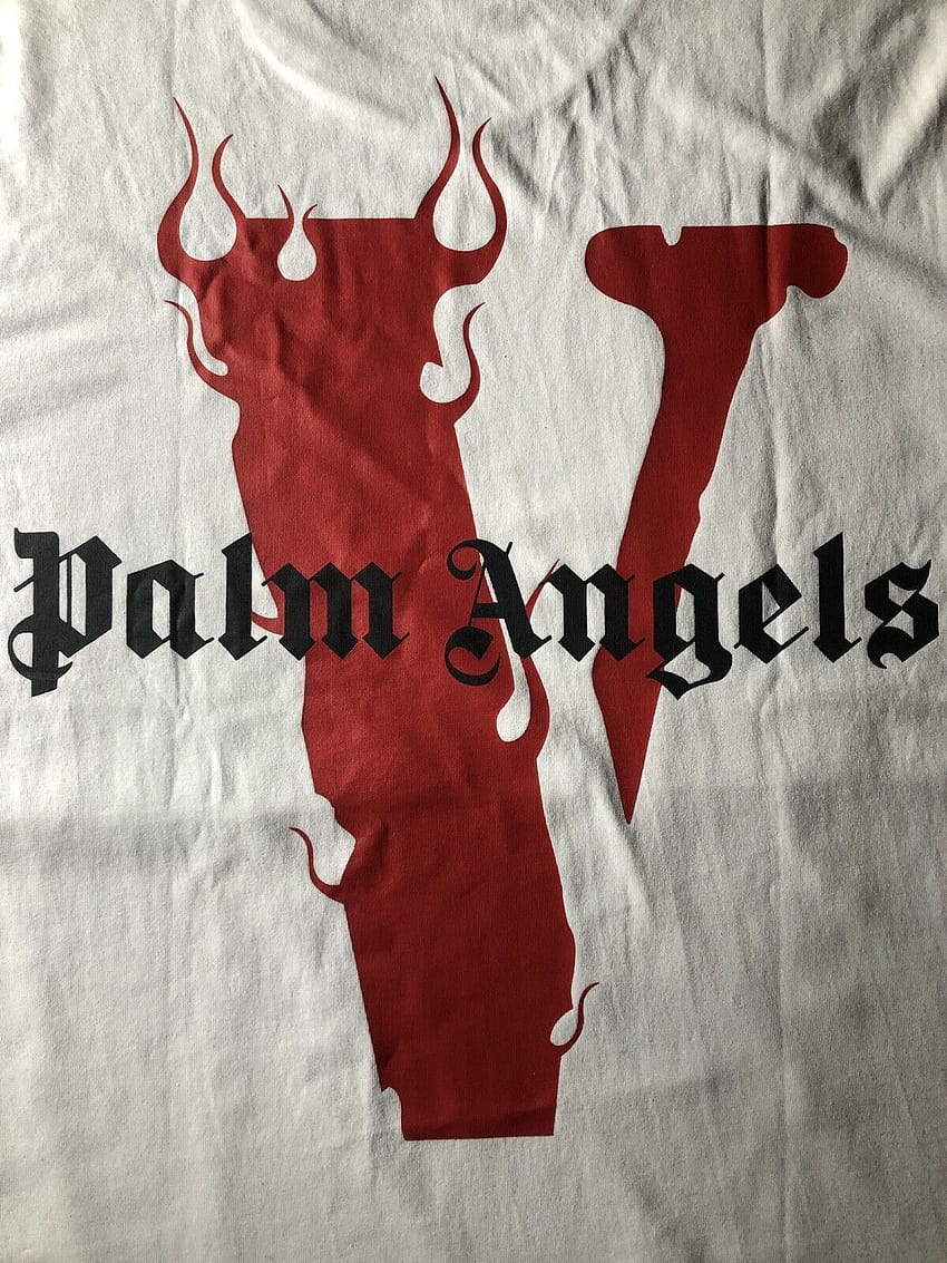 T-shirt Vlone X Palm Angels White/Red, vlone palm angels Tapeta na telefon HD
