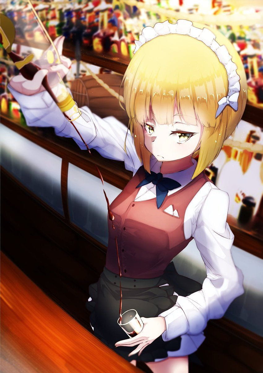 Anime bartender serving a glass of wine on Craiyon-demhanvico.com.vn