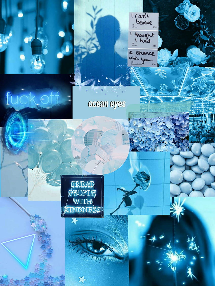 Aesthetic Collage, blue sad aesthetic HD phone wallpaper