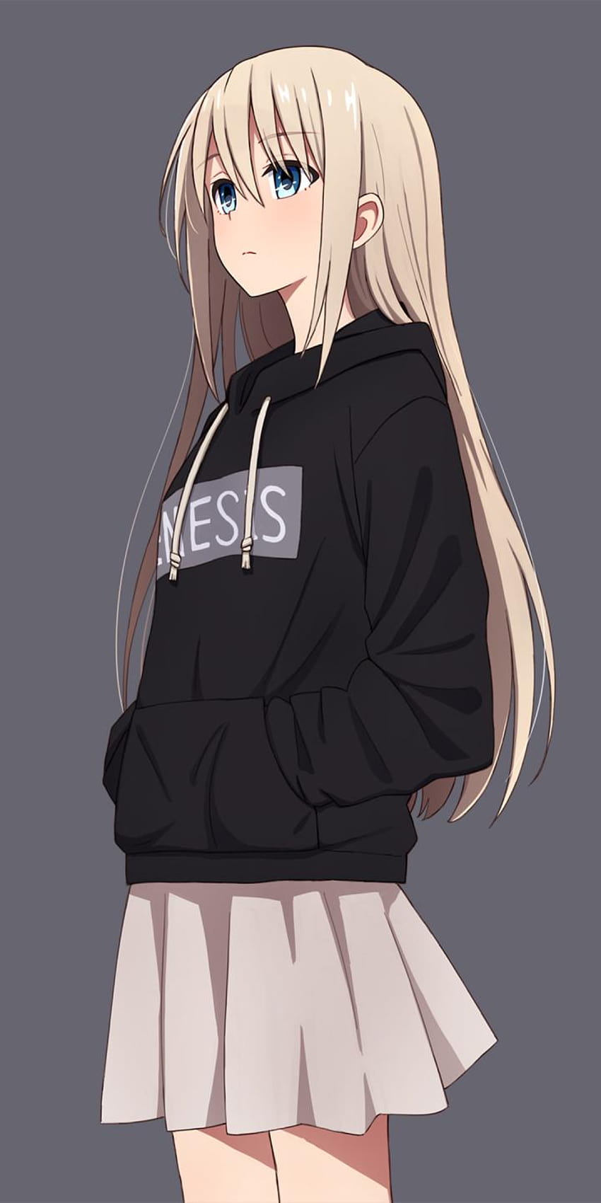 Anime Girls With Hoodies, dziewczyny używające bluz Tapeta na telefon HD