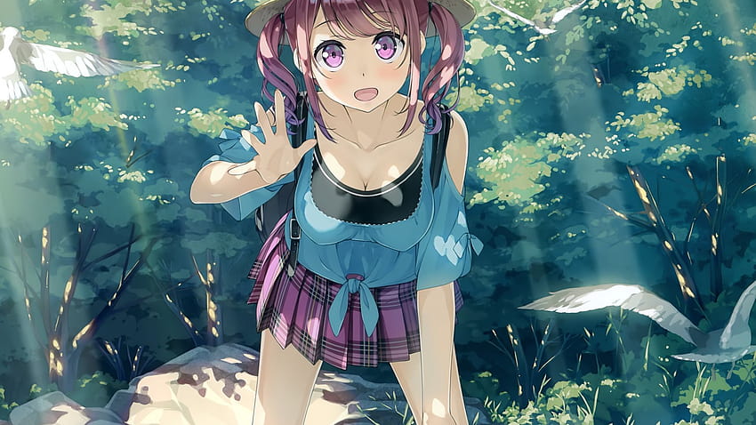 Outdoor, Red Head, Anime Girl, Original, , Background, 283972, anime girls HD wallpaper
