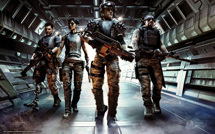 Aliens: Colonial Marines, Soldiers, fighters, Marines in the resolution 1680x1050, alien fighter HD wallpaper