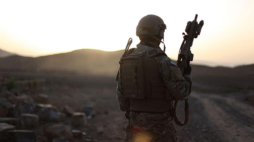 Soldat américain solitaire, demandeur resmi Fond d'écran HD