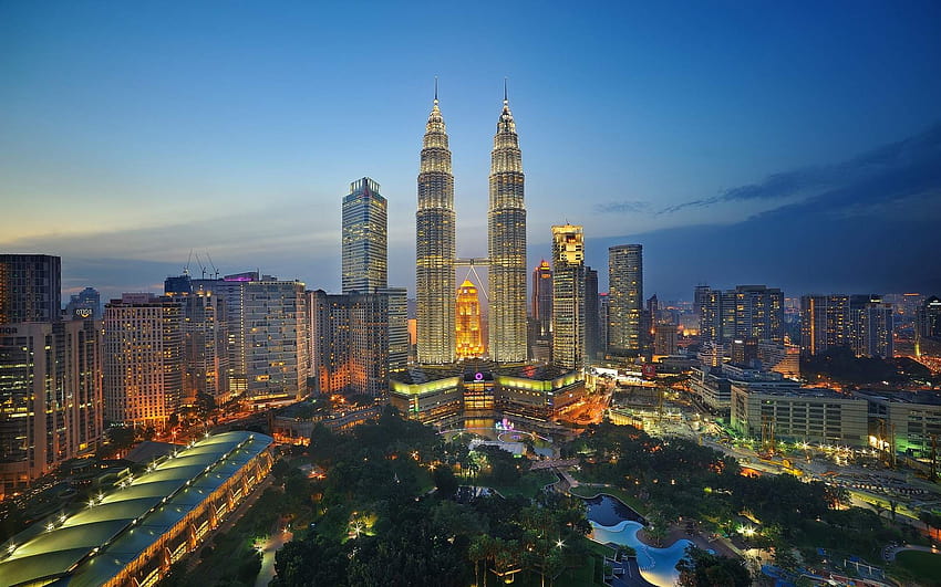Petronas İkiz Kuleleri Kuala Lumpur, Malezya HD duvar kağıdı