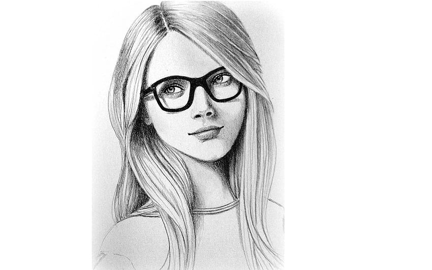 A girl with beautiful hair Pencil Sketch drawing  How to draw a girl   YouTube
